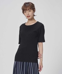 【HONEYSUCKLE ROSE】リブクルーネックＴシャツ