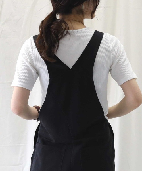 HONEYSUCKLE ROSE(ハニーサックルローズ)の「【HONEYSUCKLE ROSE】リブクルーネックTシャツ(Tシャツ/カットソー・レディース・ブラウン/ブラック/オフホワイト・S/L/M)」の11枚目の写真