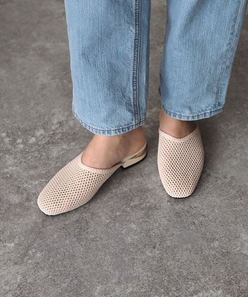 Riberry（リベリー）の「メッシュスリッパサンダル（サンダル・レディース・ブラック/アイボリー・MEDIUM/LARGE）」の9枚目の写真