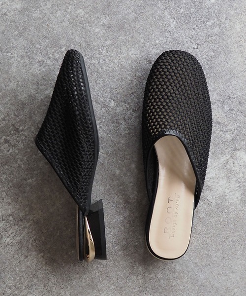 Riberry（リベリー）の「メッシュスリッパサンダル（サンダル・レディース・ブラック/アイボリー・MEDIUM/LARGE）」の10枚目の写真