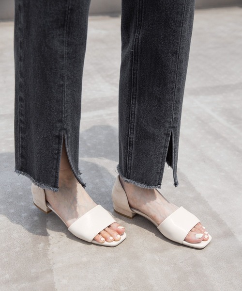 GLOBAL WORK(グローバルワーク)の「らくっションカカトフィットサンダル/272417(サンダル・レディース・ブラック/シルバー/イエロー/アイボリー・SMALL/MEDIUM/LARGE)」の2枚目の写真