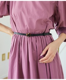 ラウンドバックル細ベルト