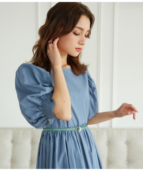 CHILLE（チル）の「ラウンドバックル細ベルト（ベルト・レディース・ベージュ/ブラック/ブルー・FREE）」の6枚目の写真