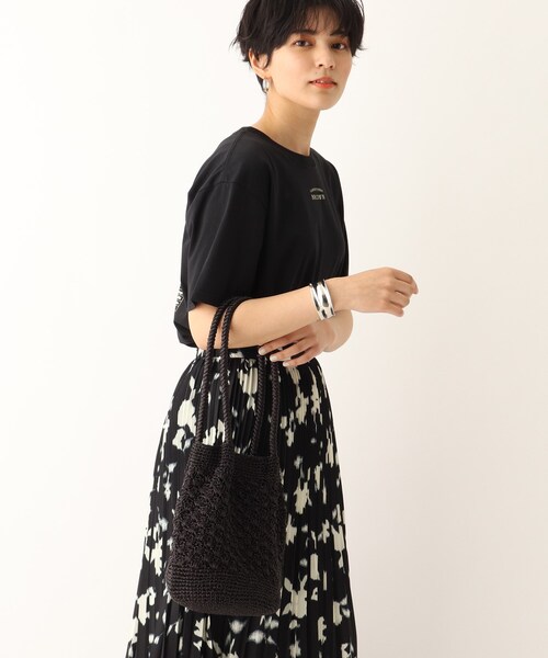 OPAQUE.CLIP（オペークドットクリップ）の「◆ラメヤーンミニトートバッグ（トートバッグ・レディース・ブラック/シルバー/ブロンズ/ピンクゴールド・00）」の2枚目の写真