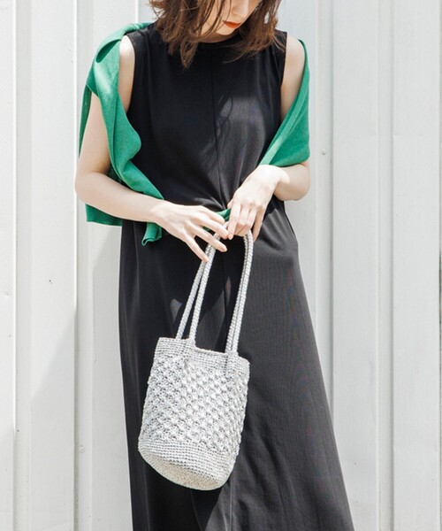 OPAQUE.CLIP（オペークドットクリップ）の「◆ラメヤーンミニトートバッグ（トートバッグ・レディース・ブラック/シルバー/ブロンズ/ピンクゴールド・00）」の6枚目の写真