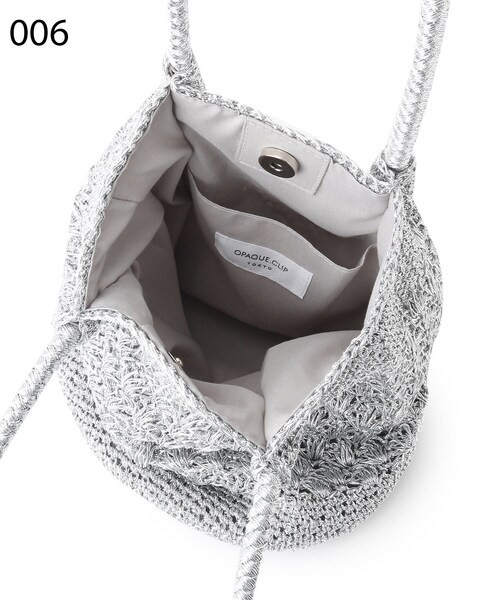 OPAQUE.CLIP（オペークドットクリップ）の「◆ラメヤーンミニトートバッグ（トートバッグ・レディース・ブラック/シルバー/ブロンズ/ピンクゴールド・00）」の17枚目の写真