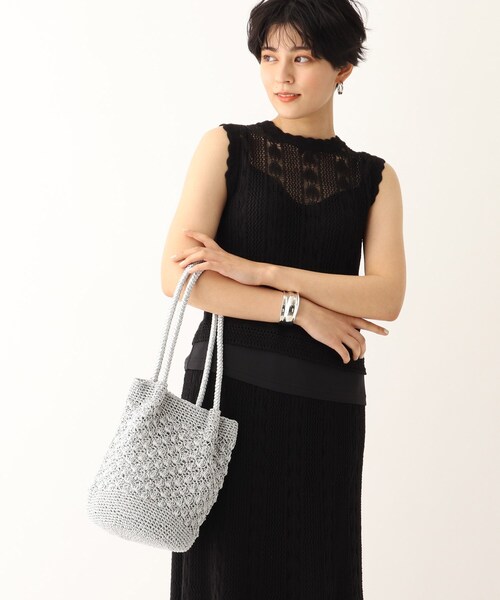 OPAQUE.CLIP（オペークドットクリップ）の「◆ラメヤーンミニトートバッグ（トートバッグ・レディース・ブラック/シルバー/ブロンズ/ピンクゴールド・00）」の21枚目の写真