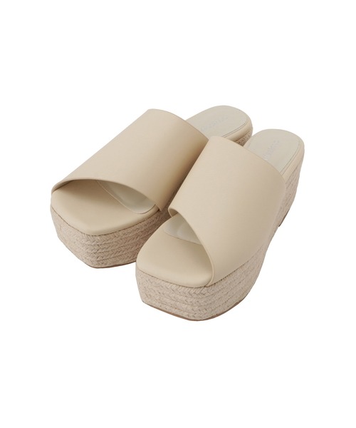 Settimissimo（セッティミッシモ）の「スクエアージュートサンダル（サンダル・レディース・ブラック/オフホワイト・S/M/L）」の9枚目の写真