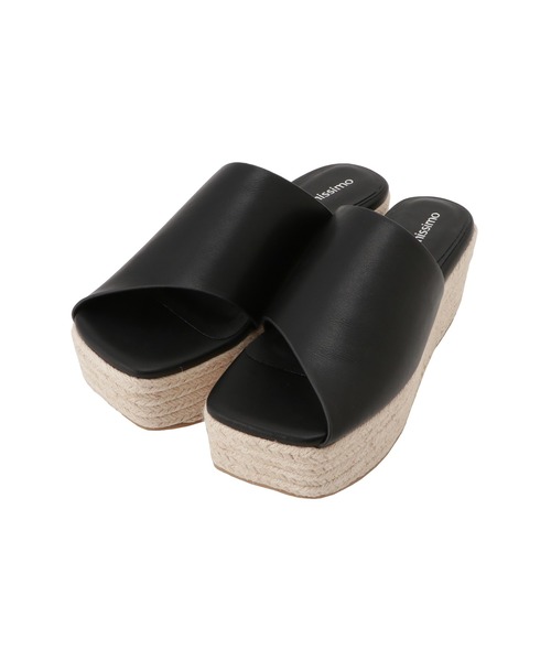 Settimissimo（セッティミッシモ）の「スクエアージュートサンダル（サンダル・レディース・ブラック/オフホワイト・S/M/L）」の8枚目の写真