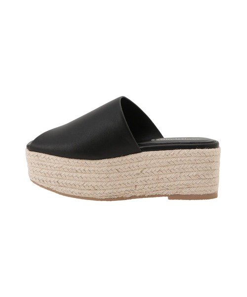 Settimissimo（セッティミッシモ）の「スクエアージュートサンダル（サンダル・レディース・ブラック/オフホワイト・S/M/L）」の5枚目の写真