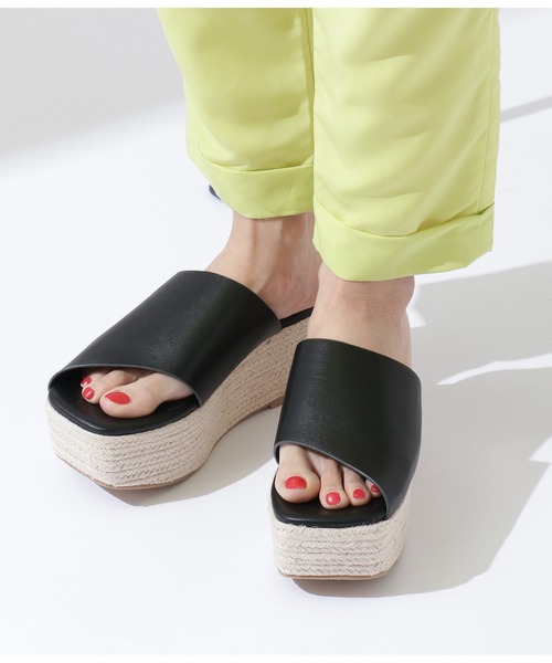 Settimissimo（セッティミッシモ）の「スクエアージュートサンダル（サンダル・レディース・ブラック/オフホワイト・S/M/L）」の16枚目の写真