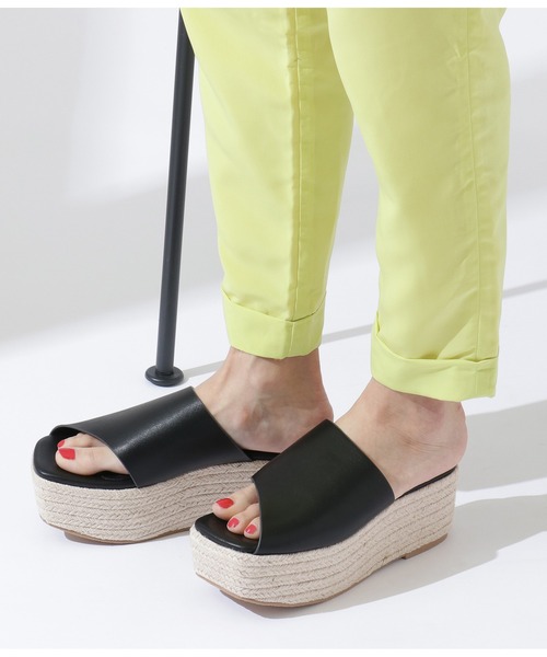 Settimissimo（セッティミッシモ）の「スクエアージュートサンダル（サンダル・レディース・ブラック/オフホワイト・S/M/L）」の15枚目の写真