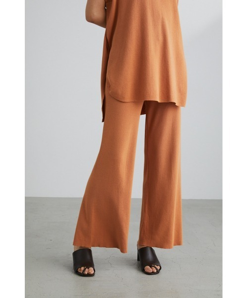 STYLEMIXER(スタイルミキサー)の「ドライニットセットアップパンツ(その他パンツ・レディース・オレンジ/ブラック/ベージュ・SMALL/MEDIUM)」の15枚目の写真