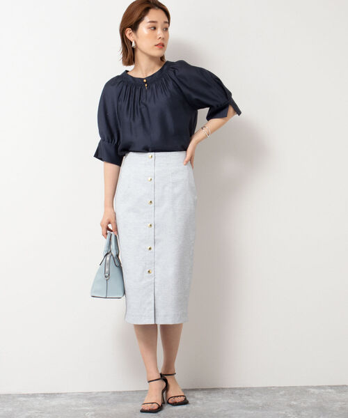 NOLLEY’S(ノーリーズ)の「OXタイトスカート(スカート・レディース・オフホワイト/ラベンダー/ホワイト系その他4・34/36/38)」の17枚目の写真
