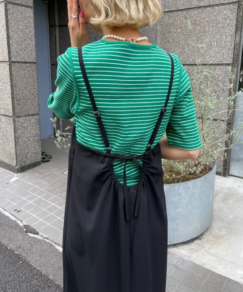 CIAOPANIC（チャオパニック）の「バックリボンキャミワンピース（ワンピース・レディース・ブラック/ピンク/グリーン/ブルー・FREE）」の9枚目の写真