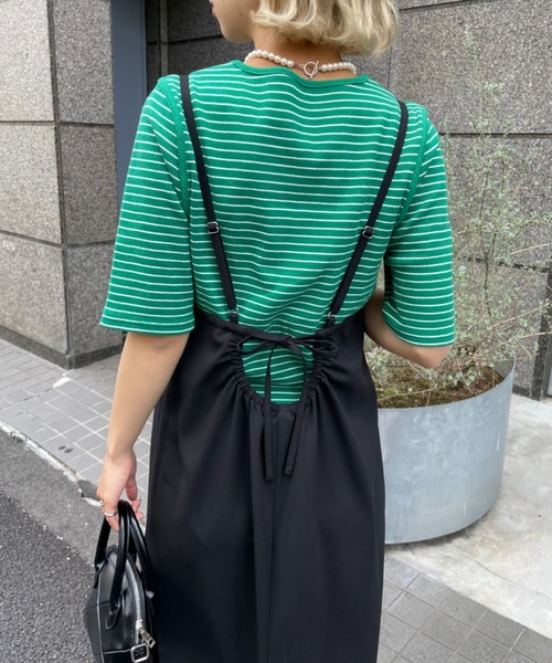 CIAOPANIC（チャオパニック）の「バックリボンキャミワンピース（ワンピース・レディース・ブラック/ピンク/グリーン/ブルー・FREE）」の11枚目の写真