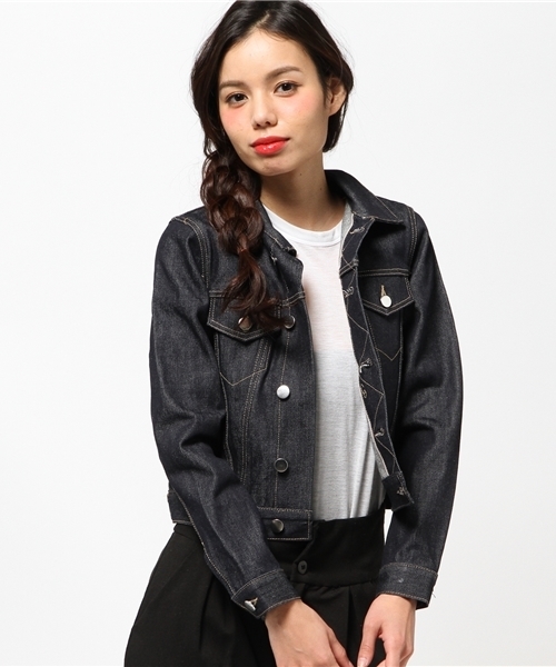 goocy（グースィー）の「デニムＧジャン（デニムジャケット・レディース・インディゴブルー・FREE）」の2枚目の写真