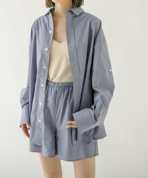 mystic（ミスティック）の「ロールアップシャツ（シャツ/ブラウス・レディース・ブルー/イエロー/ピンク・FREE）」の2枚目の写真