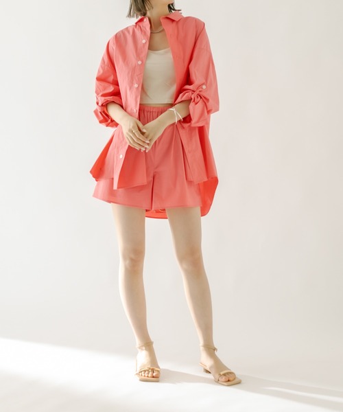 mystic（ミスティック）の「ロールアップシャツ（シャツ/ブラウス・レディース・ブルー/イエロー/ピンク・FREE）」の9枚目の写真