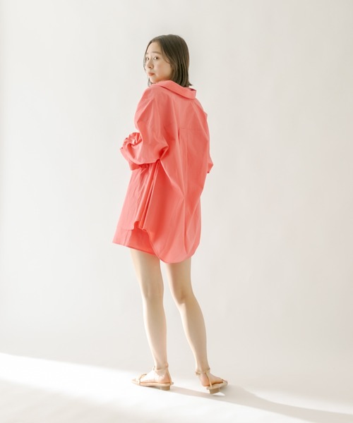 mystic（ミスティック）の「ロールアップシャツ（シャツ/ブラウス・レディース・ブルー/イエロー/ピンク・FREE）」の6枚目の写真