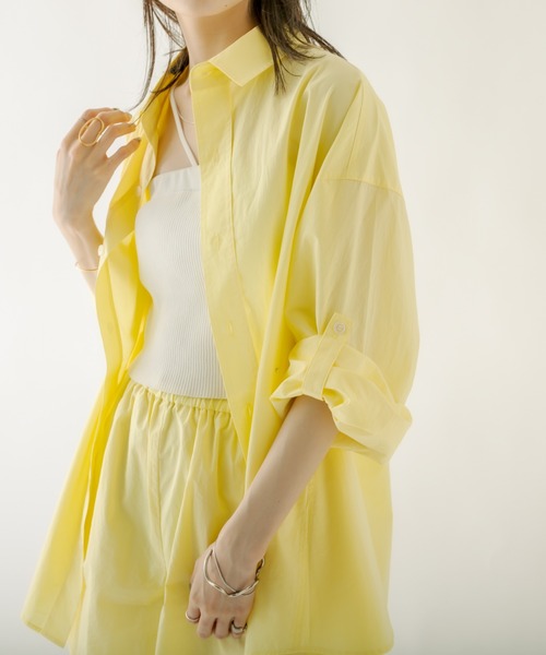 mystic（ミスティック）の「ロールアップシャツ（シャツ/ブラウス・レディース・ブルー/イエロー/ピンク・FREE）」の17枚目の写真