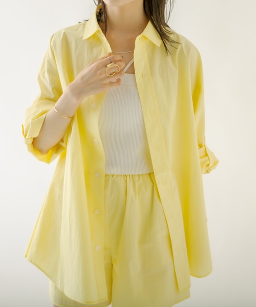 mystic（ミスティック）の「ロールアップシャツ（シャツ/ブラウス・レディース・ブルー/イエロー/ピンク・FREE）」の11枚目の写真