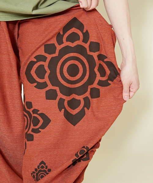 チャイハネ（チャイハネ）の「【チャイハネ】ブロックロータスMEN'Sパンツ（その他パンツ・メンズ・ネイビー/カーキ/オレンジ・FREE）」の15枚目の写真