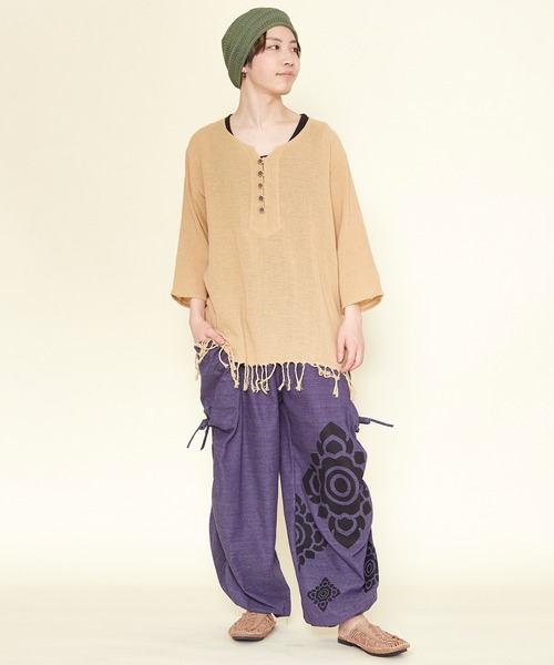 チャイハネ（チャイハネ）の「【チャイハネ】ブロックロータスMEN'Sパンツ（その他パンツ・メンズ・ネイビー/カーキ/オレンジ・FREE）」の22枚目の写真