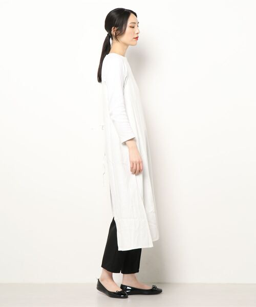 STYLEBLOCK（スタイルブロック）の「リネンブレンド 2WAYロングジレワンピース（ワンピース・レディース・オフホワイト/ブラック/ベージュ/グレイッシュベージュ・FREE）」の5枚目の写真