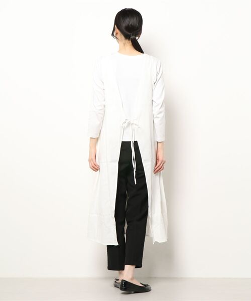 STYLEBLOCK（スタイルブロック）の「リネンブレンド 2WAYロングジレワンピース（ワンピース・レディース・オフホワイト/ブラック/ベージュ/グレイッシュベージュ・FREE）」の6枚目の写真