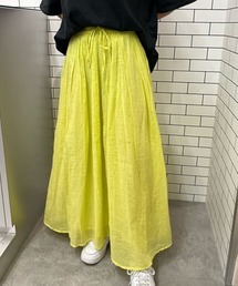 コットンボイルカラーマキシスカート