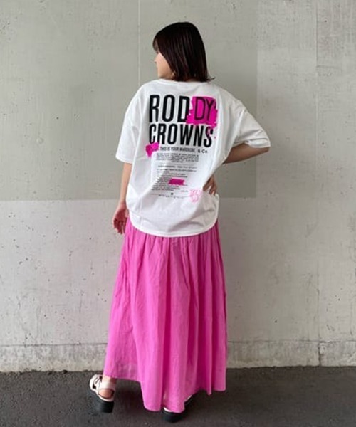 RODEO CROWNS WIDE BOWL（ロデオクラウンズワイドボウル）の「コットンボイルカラーマキシスカート（スカート・レディース・ライトブルー/ブラック/ピンク/ライトイエロー・FREE）」の12枚目の写真