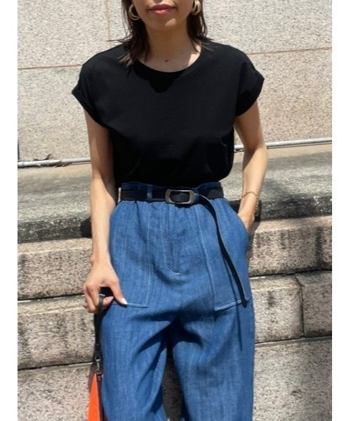 ulu（ウル）の「roundneck roll up Tshirt（Tシャツ/カットソー・レディース・ブラック・FREE）」の11枚目の写真