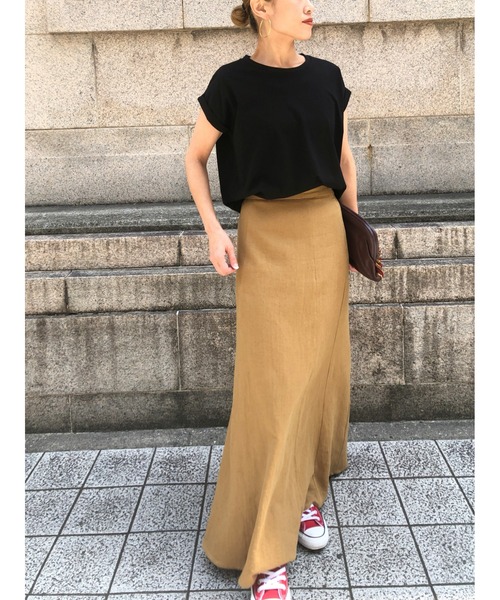 ulu（ウル）の「roundneck roll up Tshirt（Tシャツ/カットソー・レディース・ブラック・FREE）」の10枚目の写真