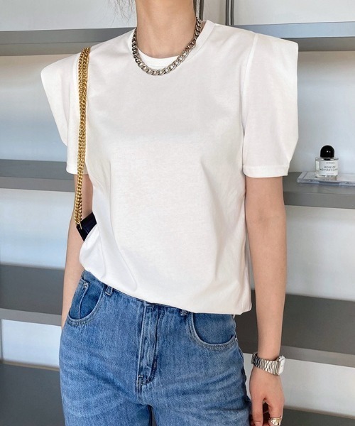 SETUP7(セットアップセブン)の「【SETUP7】タックスリーブ半袖カットソー SCCH141 ※(Tシャツ/カットソー・レディース・ブラック/ブルー/ホワイト・4/3)」の10枚目の写真
