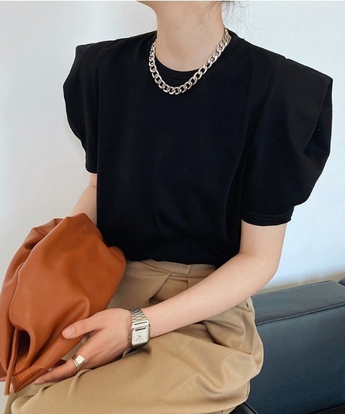 SETUP7(セットアップセブン)の「【SETUP7】タックスリーブ半袖カットソー SCCH141 ※(Tシャツ/カットソー・レディース・ブラック/ブルー/ホワイト・4/3)」の7枚目の写真