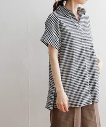 URBAN RESEARCH DOORS | チェック柄スキッパーフレアシャツ(シャツ/ブラウス)