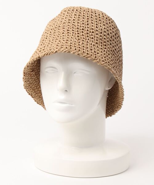 one way（ワンウェイ）の「ペーパーチューリップハット（ハット・レディース・ベージュ/ライトブラウン・FREE）」の2枚目の写真