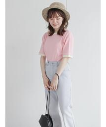 ehka sopo | リンガーテレコショート丈カットソー(Tシャツ/カットソー)