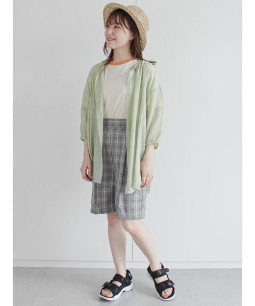 ehka sopo（エヘカソポ）の「リンガーテレコショート丈カットソー（Tシャツ/カットソー・レディース・ベージュ/サックスブルー/ピンク/キナリ・ﾌﾘ-）」の7枚目の写真