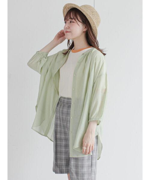 ehka sopo（エヘカソポ）の「リンガーテレコショート丈カットソー（Tシャツ/カットソー・レディース・ベージュ/サックスブルー/ピンク/キナリ・ﾌﾘ-）」の8枚目の写真