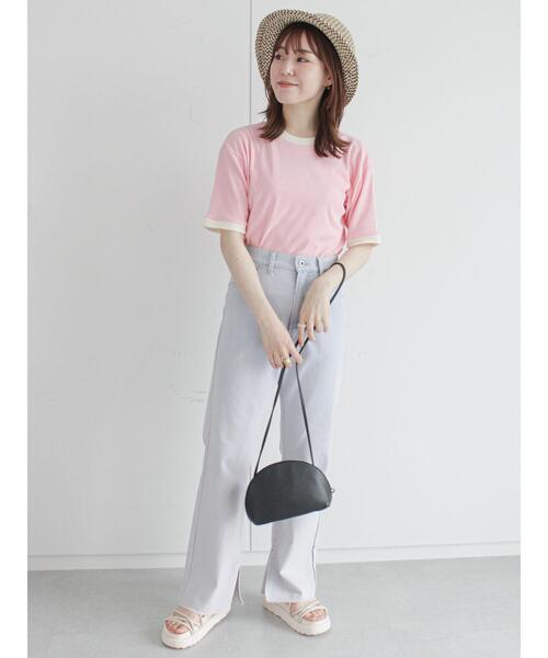 ehka sopo（エヘカソポ）の「リンガーテレコショート丈カットソー（Tシャツ/カットソー・レディース・ベージュ/サックスブルー/ピンク/キナリ・ﾌﾘ-）」の11枚目の写真