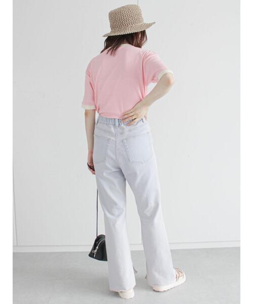 ehka sopo（エヘカソポ）の「リンガーテレコショート丈カットソー（Tシャツ/カットソー・レディース・ベージュ/サックスブルー/ピンク/キナリ・ﾌﾘ-）」の14枚目の写真