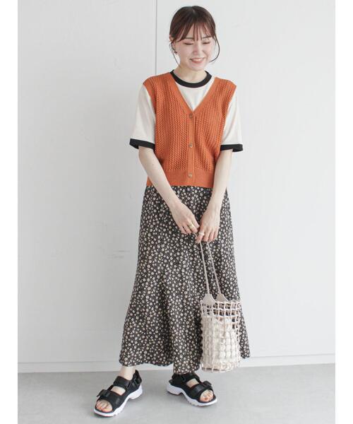 ehka sopo（エヘカソポ）の「リンガーテレコショート丈カットソー（Tシャツ/カットソー・レディース・ベージュ/サックスブルー/ピンク/キナリ・ﾌﾘ-）」の16枚目の写真