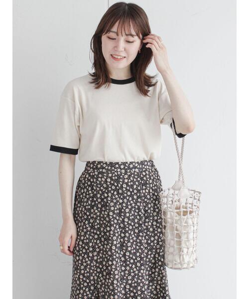 ehka sopo（エヘカソポ）の「リンガーテレコショート丈カットソー（Tシャツ/カットソー・レディース・ベージュ/サックスブルー/ピンク/キナリ・ﾌﾘ-）」の20枚目の写真