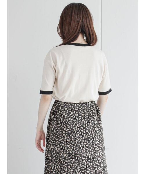 ehka sopo（エヘカソポ）の「リンガーテレコショート丈カットソー（Tシャツ/カットソー・レディース・ベージュ/サックスブルー/ピンク/キナリ・ﾌﾘ-）」の21枚目の写真