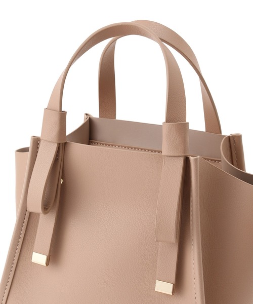 ROPE' PICNIC（ロペピクニック）の「軽量フラットリボンハンドルミドルトート＆ショルダーバッグ（ショルダーバッグ・レディース・ブラック/ベージュ系その他2/シルバー・FREE）」の7枚目の写真