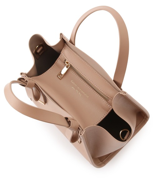 ROPE' PICNIC（ロペピクニック）の「軽量フラットリボンハンドルミドルトート＆ショルダーバッグ（ショルダーバッグ・レディース・ブラック/ベージュ系その他2/シルバー・FREE）」の14枚目の写真