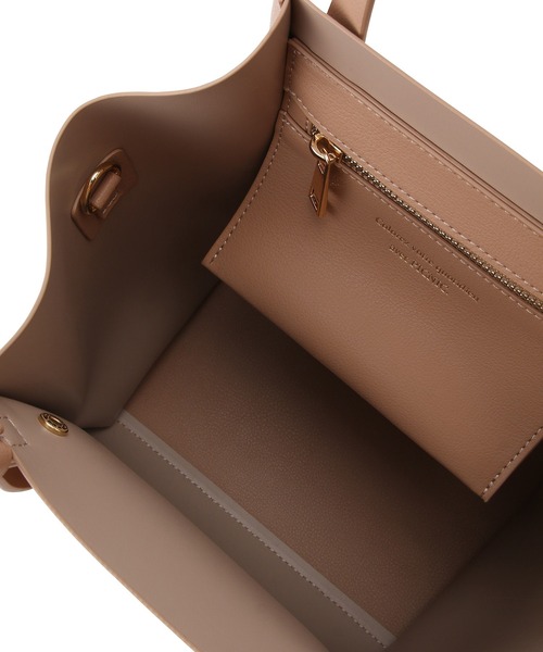 ROPE' PICNIC（ロペピクニック）の「軽量フラットリボンハンドルミドルトート＆ショルダーバッグ（ショルダーバッグ・レディース・ブラック/ベージュ系その他2/シルバー・FREE）」の13枚目の写真