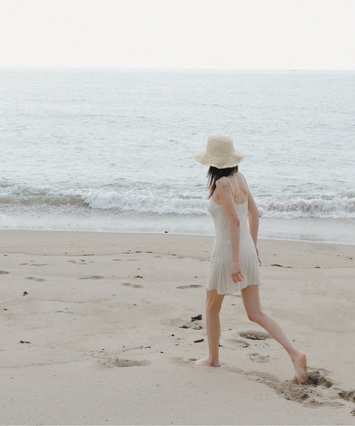 minsobi(ミンソビ)の「フリンジバケットハット(ハット・レディース・ブラック/ブルー/グレー/ベージュ・FREE)」の12枚目の写真